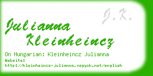 julianna kleinheincz business card